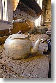 antiques, bodie, california, ghost town, kitchen, teapots, vertical, west coast, western usa, photograph