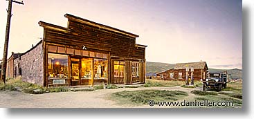 antiques, artifacts, bodie, california, exteriors, gen, ghost town, horizontal, landmarks, nite, north america, old west, panoramic, state park, stores, united states, west coast, western usa, photograph