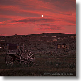 antiques, artifacts, bodie, california, exteriors, ghost town, landmarks, moon, nite, north america, old west, rise, square format, state park, united states, west coast, western usa, photograph