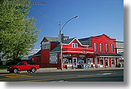 bridgeport, california, horizontal, stores, trucks, west coast, western usa, photograph