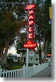 bridgeport, california, hotels, maple, signs, silver, vertical, west coast, western usa, photograph