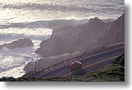 cal coast, california, california coast, cars, fast, half moon bay, horizontal, shores, west coast, western usa, photograph