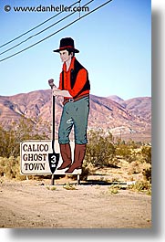 calico, california, signs, vertical, west coast, western usa, photograph