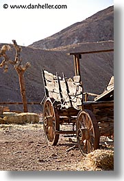 calico, california, old, vertical, wagons, west coast, western usa, photograph