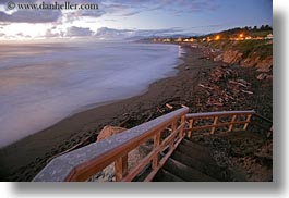 beaches, california, cambria, clouds, horizontal, long exposure, ocean, sunsets, west coast, western usa, photograph