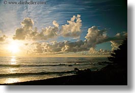 beaches, california, cambria, clouds, horizontal, ocean, sunsets, west coast, western usa, photograph