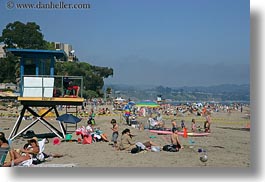 beaches, california, capitola, horizontal, lifeguard, stations, west coast, western usa, photograph