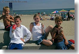 beaches, california, capitola, childrens, eating, horizontal, ice cream, people, west coast, western usa, photograph