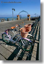 bikes, california, capitola, vertical, west coast, western usa, wharf, photograph