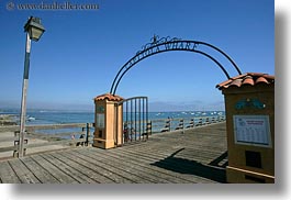arches, california, capitola, entry, horizontal, west coast, western usa, wharf, photograph