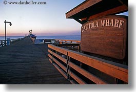 california, capitola, horizontal, piers, signs, west coast, western usa, wharf, photograph