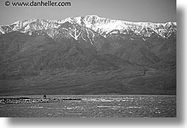 badwater, black and white, california, death valley, floods, horizontal, national parks, west coast, western usa, photograph