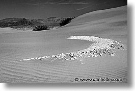 black and white, california, cracks, death valley, dunes, horizontal, national parks, west coast, western usa, photograph