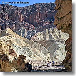 california, canyons, death valley, golden, golden canyon, national parks, square format, walk, west coast, western usa, photograph