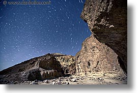 california, canyons, death valley, golden, horizontal, long exposure, national parks, nite, star trails, stars, west coast, western usa, photograph