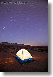 california, death valley, long exposure, national parks, nite, star trails, stars, tents, trails, vertical, west coast, western usa, photograph