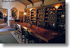 california, death valley, dining room, horizontal, interiors, national parks, scotty's castle, scottys castle, west coast, western usa, photograph