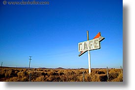 cafes, california, highways, horizontal, signs, west coast, western usa, photograph