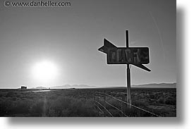 black and white, cafes, california, highways, horizontal, signs, west coast, western usa, photograph