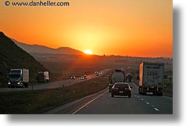 california, highways, horizontal, sunsets, west coast, western usa, photograph