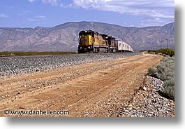 california, highways, horizontal, trains, west coast, western usa, photograph