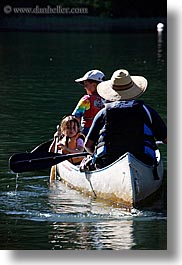 california, canoes, childrens, families, girls, kings canyon, lakes, people, vertical, west coast, western usa, photograph