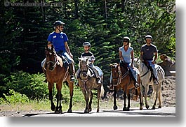 california, families, horizontal, horses, kings canyon, west coast, western usa, photograph