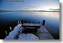 california, dawn, dock, horizontal, lake tahoe, lakes, slow exposure, west coast, western usa, photograph
