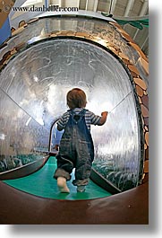 california, discovery museum, fisheye lens, marin, marin county, north bay, northern california, san francisco bay area, toddlers, tunnel, vertical, water, west coast, western usa, photograph
