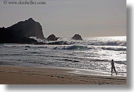 beaches, california, horizontal, marin, marin county, north bay, northern california, people, silhouettes, water, west coast, western usa, photograph