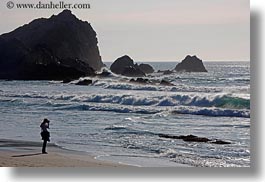 artists, beaches, california, horizontal, marin, marin county, north bay, northern california, people, photographers, silhouettes, water, west coast, western usa, photograph