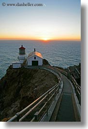 california, lighthouses, marin, marin county, nature, north bay, northern california, sky, sun, sunsets, vertical, west coast, western usa, photograph