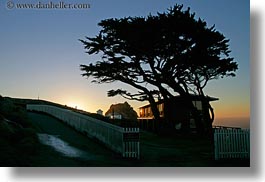 california, horizontal, houses, marin, marin county, north bay, northern california, silhouettes, trees, west coast, western usa, photograph