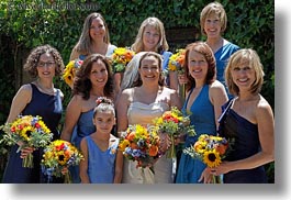 brides maids, california, flowers, girls, horizontal, marin, marin county, north bay, northern california, stinson beach, wedding, west coast, western usa, photograph