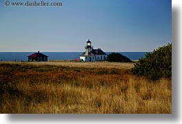 buildings, california, days, fields, horizontal, light house, lighthouses, mendocino, structures, west coast, western usa, photograph