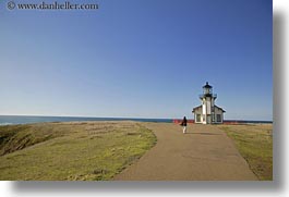 buildings, california, days, horizontal, light house, lighthouses, mendocino, roads, structures, west coast, western usa, photograph