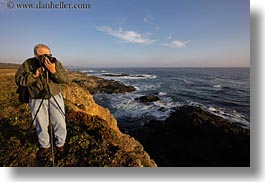 artists, california, cameras, horizontal, howard, men, mendocino, ocean, people, photographers, photographing, west coast, western usa, photograph