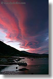 california, clouds, lakes, lenticular, mono, mono lake, slow exposure, sunsets, vertical, west coast, western usa, photograph