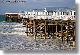 beaches, california, horizontal, hotels, nature, ocean, piers, san diego, water, waves, west coast, western usa, photograph