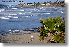 beaches, california, horizontal, nature, ocean, running, san diego, water, waves, west coast, western usa, womens, photograph