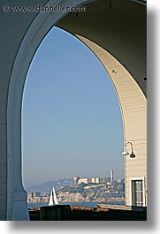 alcatraz, arches, california, san francisco, vertical, views, west coast, western usa, photograph