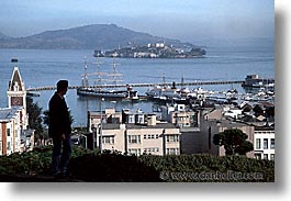 alcatraz, california, horizontal, marina, men, san francisco, west coast, western usa, photograph