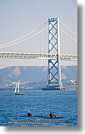 bay, bay bridge, bridge, california, san francisco, surfing, vertical, west coast, western usa, photograph