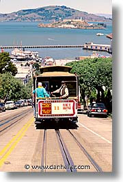 cable car, california, hyde, san francisco, streets, vertical, west coast, western usa, photograph