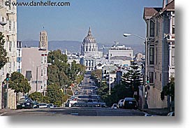 california, cities, city hall, down, horizontal, san francisco, streets, west coast, western usa, photograph