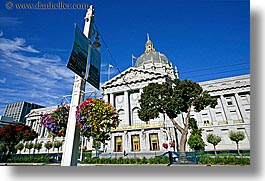banners, california, city hall, horizontal, san francisco, west coast, western usa, photograph
