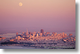 california, cities, cityscapes, horizontal, san francisco, sunsets, west coast, western usa, photograph