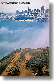 california, cityscapes, crowds, fog, san francisco, vertical, views, west coast, western usa, photograph