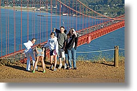 bridge, california, childrens, golden gate, golden gate bridge, hiking, horizontal, national landmarks, san francisco, west coast, western usa, photograph