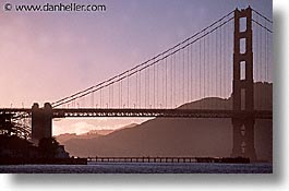 bridge, california, golden gate, golden gate bridge, horizontal, national landmarks, piers, san francisco, silhouettes, west coast, western usa, photograph